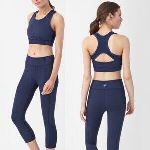 Splendid Women's Studio Women's Yoga High Neck Bra In Navy Blue Size XS